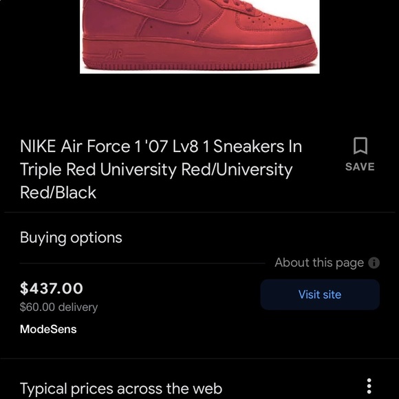 Almost in perfect condition! Nike Airforce 1 in red - Picture 6 of 16